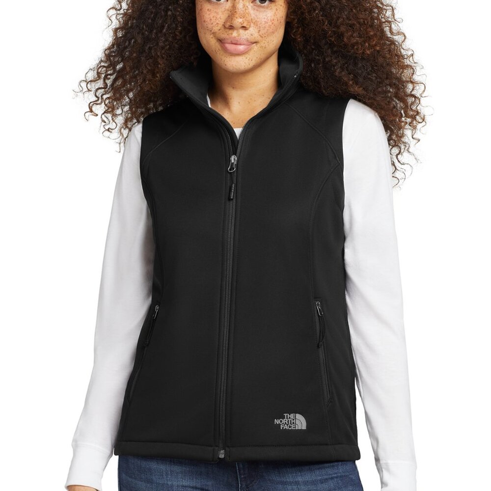 NWOT North Face Women's Ridgewall Soft Shell Vest in Black with Perch Logo, M